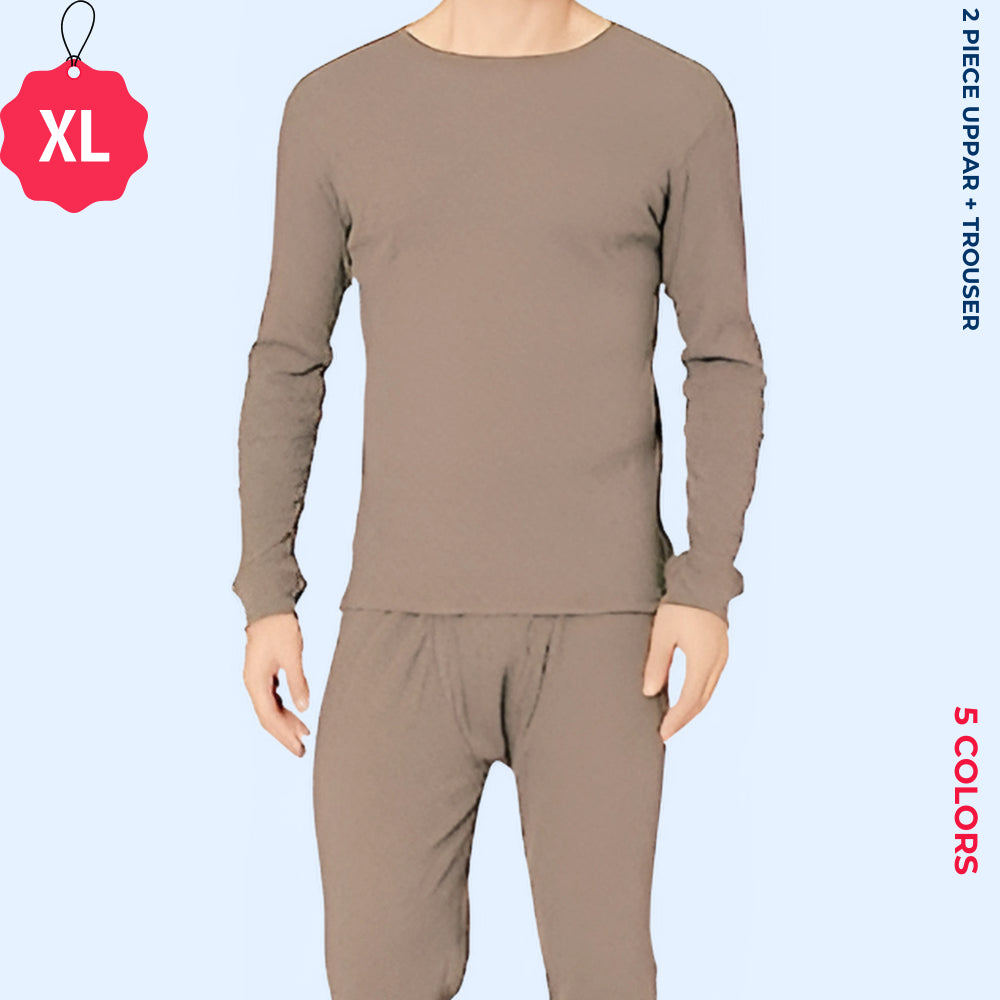 Warm Winter Men Thermal Fine Cotton Fleece Adult Long Sleeve Heated Thermal for Men Top And Bottom Set