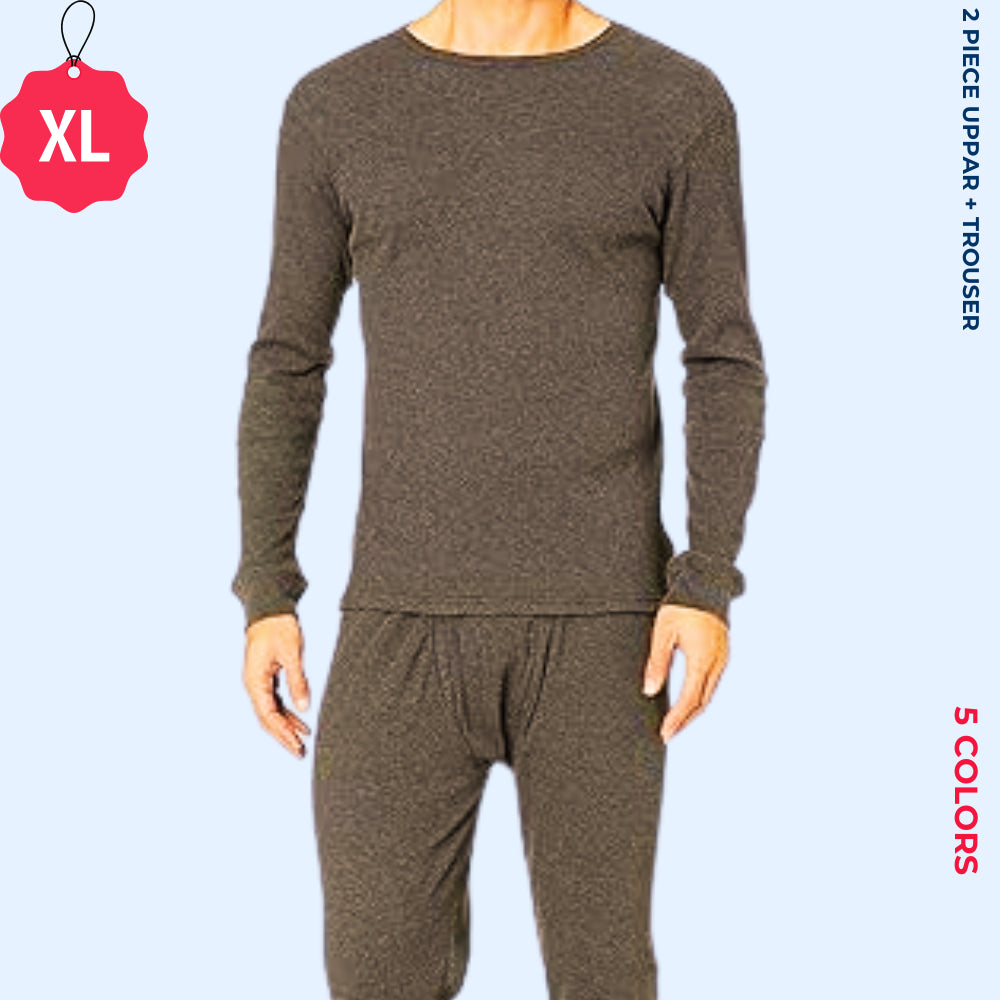 Warm Winter Men Thermal Fine Cotton Fleece Adult Long Sleeve Heated Thermal for Men Top And Bottom Set